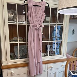 Elegant Pink Sleeveless Pantsuit